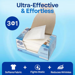 Earth Breeze Fabric Softener Dryer Sheets Fragrance Free (1 Pack) | Hypoallergenic, No Harsh Chemicals, Safe for Sensitive Skin – Static Cling & Wrinkle Reducer – Gentle Fabric Care