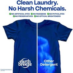 Earth Breeze Laundry Detergent Sheets Fragrance-Free 60 Loads | Eco Liquidless Soap - Travel-Friendly for Hot & Cold Cycles, Tackles Tough Stains & Odors - Gentle on Sensitive Skin