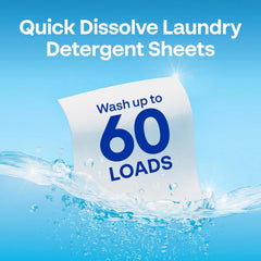 Earth Breeze Laundry Detergent Sheets Fresh Spring Blossoms 60 Loads | Eco Laundry Sheets - Travel Laundry Soap Sheets for Hot & Cold Cycles - Tackles Tough Stains & Odors - Gentle on Skin