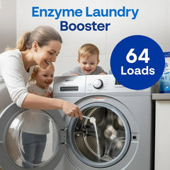 Earth Breeze Enzyme Laundry Booster Powder 2lbs (64 Loads) | Powerful 4-in-1 Bio-Enzyme Formula Deep Cleans, Tackles Odors, Fights Stains and Brightens Whites - No Harsh Chemicals