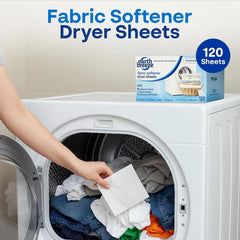 Earth Breeze Fabric Softener Dryer Sheets Fragrance Free (2 Pack) | Hypoallergenic, No Harsh Chemicals, Safe for Sensitive Skin – Static Cling & Wrinkle Reducer – Gentle Fabric Care