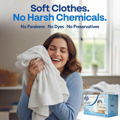 Earth Breeze Fabric Softener Dryer Sheets Fragrance Free (1 Pack) | Hypoallergenic, No Harsh Chemicals, Safe for Sensitive Skin – Static Cling & Wrinkle Reducer – Gentle Fabric Care