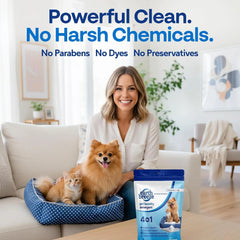 Earth Breeze Pet Laundry Detergent Powder 2lbs (64 Loads) | Powerful 4-in-1 Cleaner for Dog & Cat Bedding, Blankets & Towels – Tackle Odors, Fight Stains