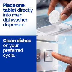 Earth Breeze Dishwasher Detergent Tablets, Free & Clear, 60 Count | 100% Plastic-Free Tablets with No Harsh Chemicals, 3-in-1 Triple Enzyme Formula, Eco-Friendly Dish Washing Pods, HE Safe